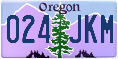 OR license plate 024JKM
