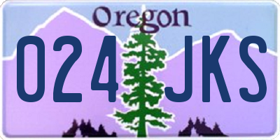 OR license plate 024JKS