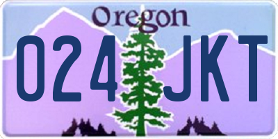 OR license plate 024JKT
