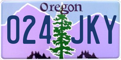 OR license plate 024JKY