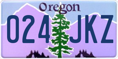 OR license plate 024JKZ