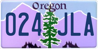OR license plate 024JLA