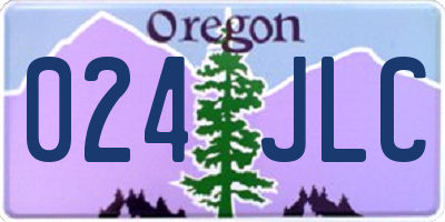 OR license plate 024JLC