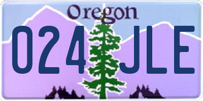 OR license plate 024JLE
