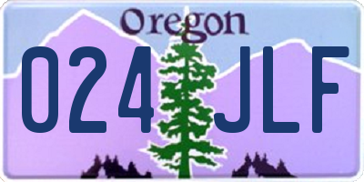 OR license plate 024JLF