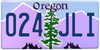OR license plate 024JLI