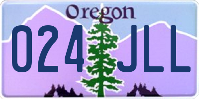 OR license plate 024JLL