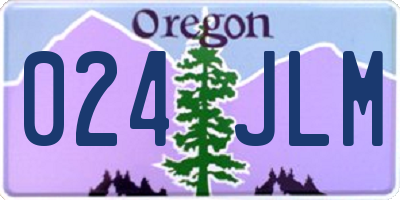 OR license plate 024JLM