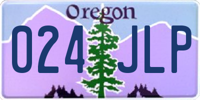 OR license plate 024JLP