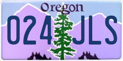 OR license plate 024JLS