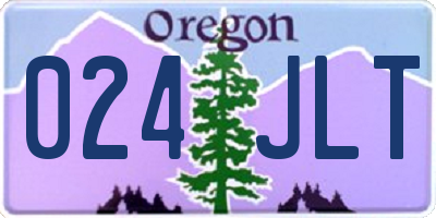 OR license plate 024JLT