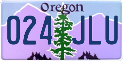 OR license plate 024JLU
