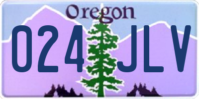 OR license plate 024JLV
