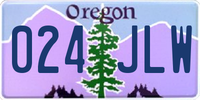 OR license plate 024JLW