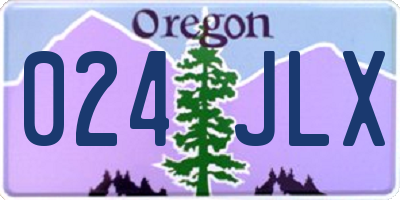 OR license plate 024JLX