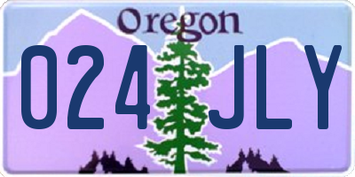 OR license plate 024JLY