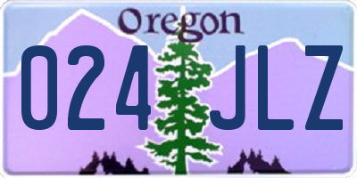 OR license plate 024JLZ