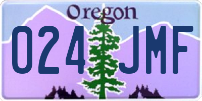 OR license plate 024JMF