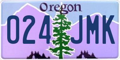OR license plate 024JMK