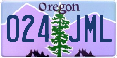 OR license plate 024JML