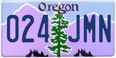 OR license plate 024JMN