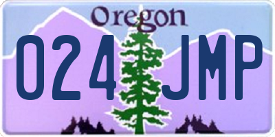 OR license plate 024JMP