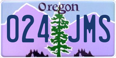 OR license plate 024JMS