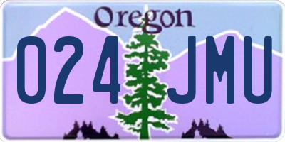 OR license plate 024JMU