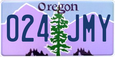 OR license plate 024JMY
