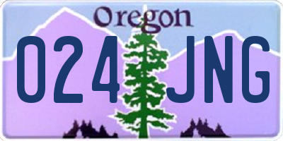 OR license plate 024JNG