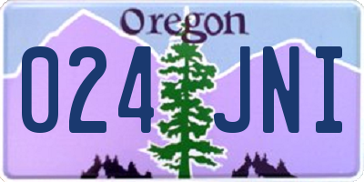 OR license plate 024JNI
