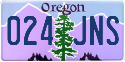 OR license plate 024JNS