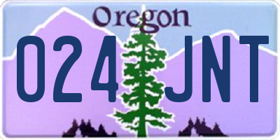 OR license plate 024JNT