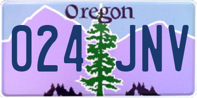 OR license plate 024JNV