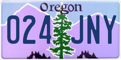 OR license plate 024JNY