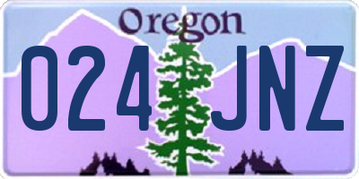 OR license plate 024JNZ