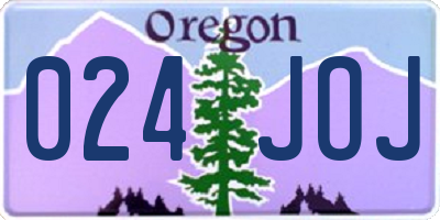 OR license plate 024JOJ