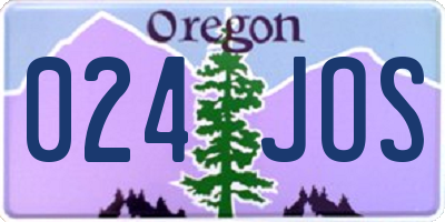 OR license plate 024JOS