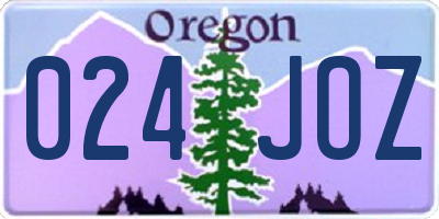 OR license plate 024JOZ