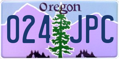 OR license plate 024JPC
