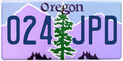 OR license plate 024JPD
