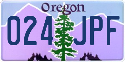OR license plate 024JPF