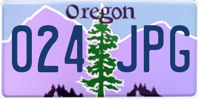 OR license plate 024JPG