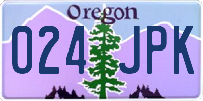 OR license plate 024JPK