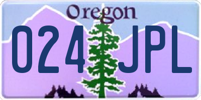 OR license plate 024JPL