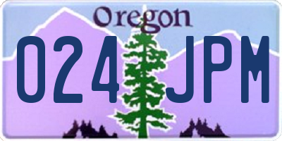 OR license plate 024JPM