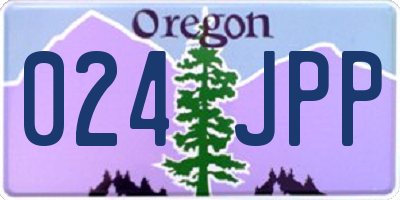 OR license plate 024JPP