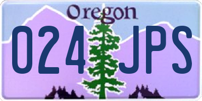 OR license plate 024JPS