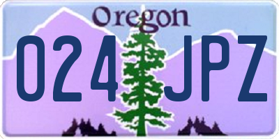 OR license plate 024JPZ