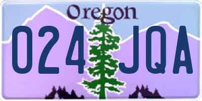 OR license plate 024JQA